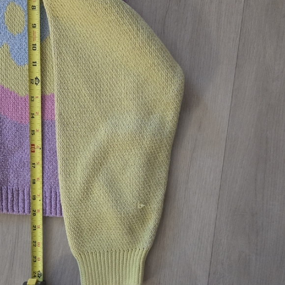 Zara Pastel Floral Sweater - Purple and Yellow - Picture 5 of 8